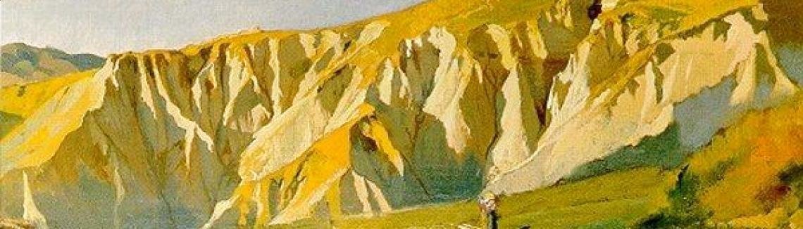 Elihu Vedder - Cliffs of Volterra