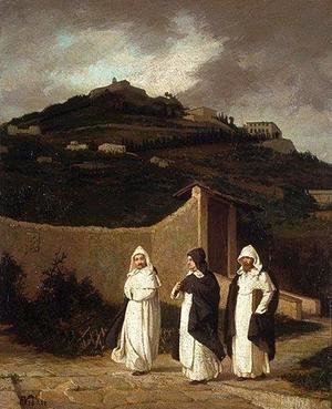 Elihu Vedder - Dominicans. A Convent Garden, near Florence