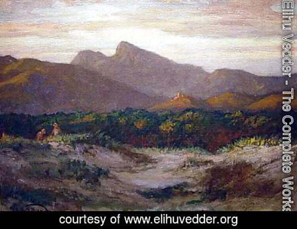 Elihu Vedder - Sunset in the Tuscan Hills