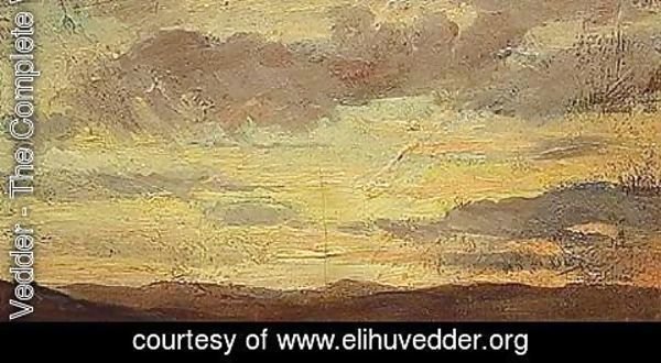 Elihu Vedder - Sunset over the Tuscan Hills