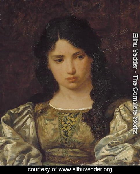 Elihu Vedder - Eugenia: Head of a Roman Girl, 1879