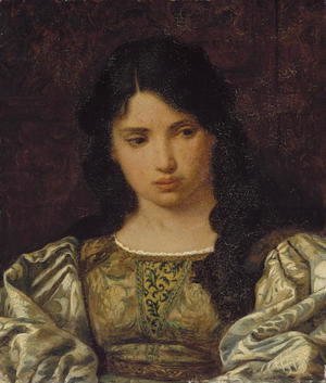 Elihu Vedder - Eugenia: Head of a Roman Girl, 1879