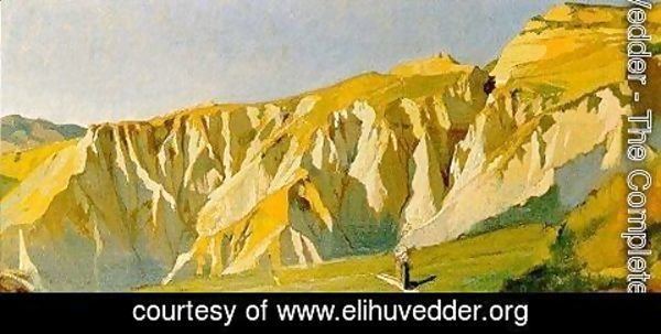 Elihu Vedder - Cliffs of Volterra