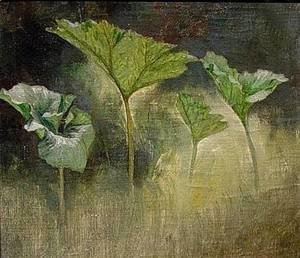 Elihu Vedder - Study of Leaves, Glen Falls, NY