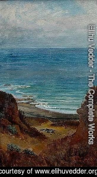 Elihu Vedder - Tirranian Sea (Study for Memory)