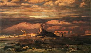 Elihu Vedder - The Sphinx of the Seashore (1879-80)