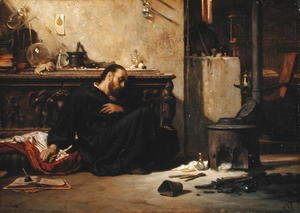 Elihu Vedder - The Dead Alchemist 1868